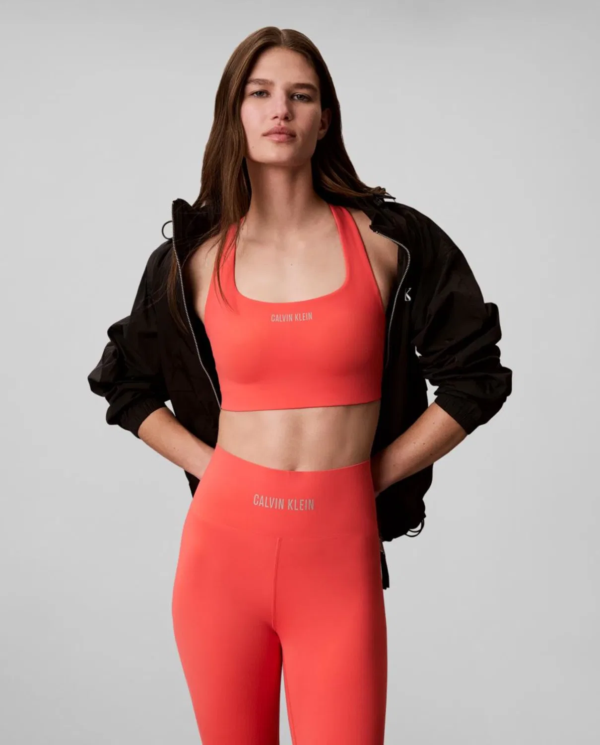 Женский спортивный бюстгальтер с поддержкой Intense Power Calvin Klein, Розовый