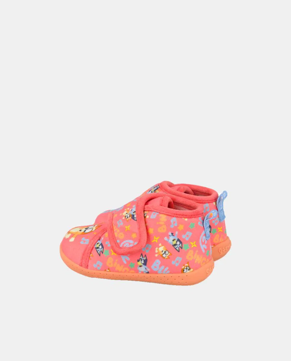 Детские домашние тапочки, Barefoot Cierre Velcro, Bluey, красный — фото 3