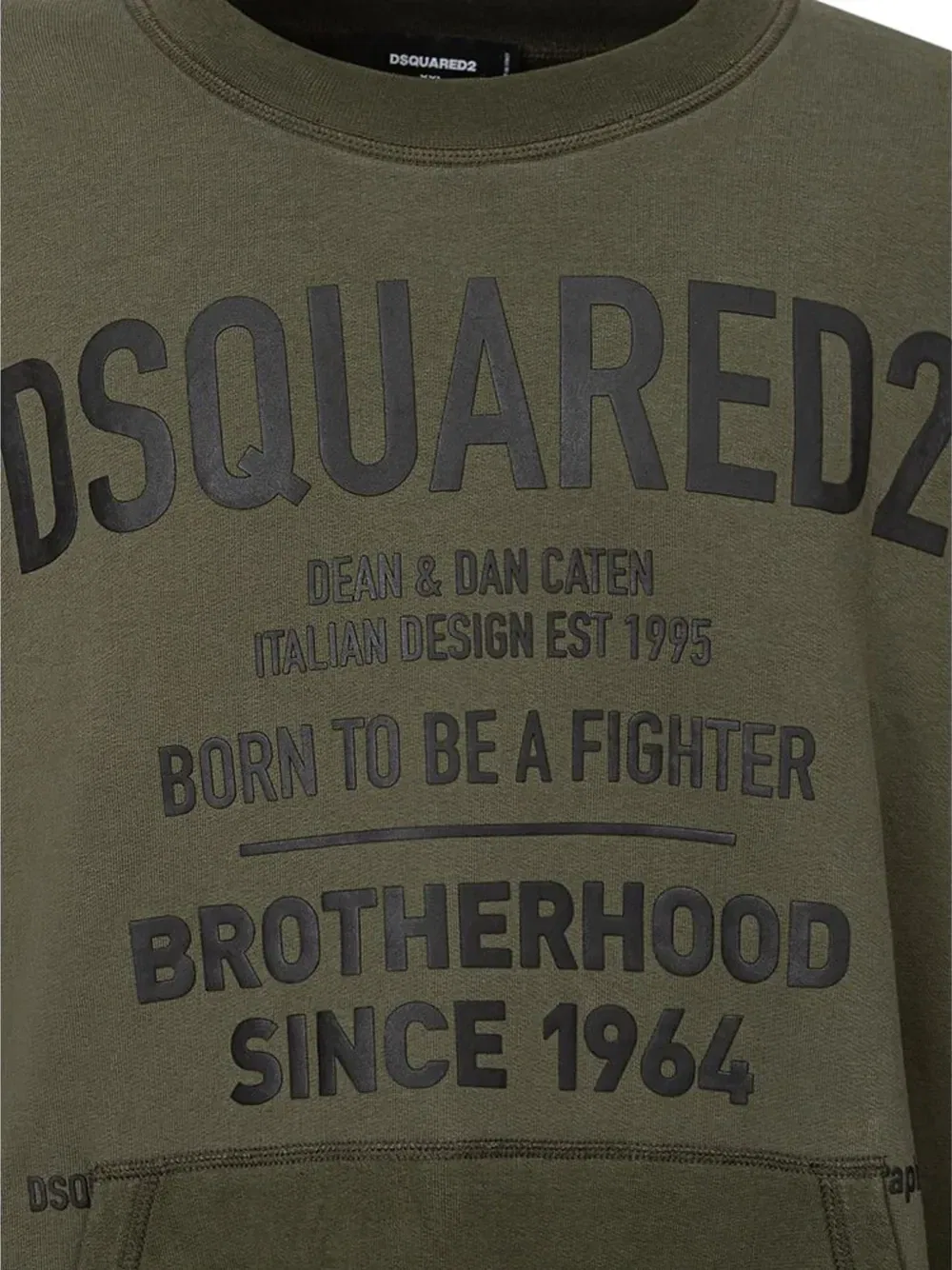 Свободная толстовка с графическим принтом DSQUARED2, зеленый — фото 3