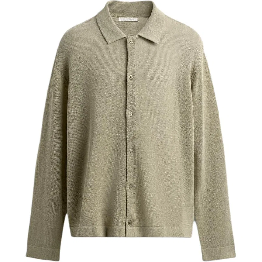Мужской свитер с лацканом Light Green ZARA, Light Green