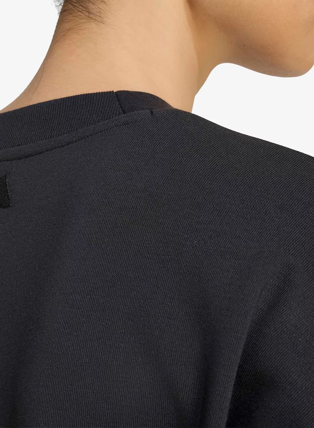 Свитшот с V-образным вырезом Essential logo Adidas, черный — фото 4