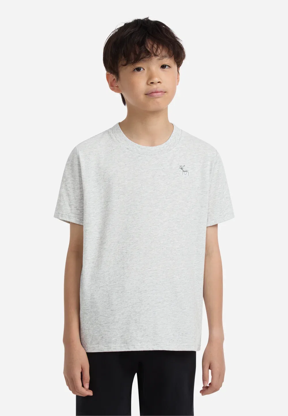 Базовая футболка унисекс Abercrombie & Fitch, Light Grey Heather