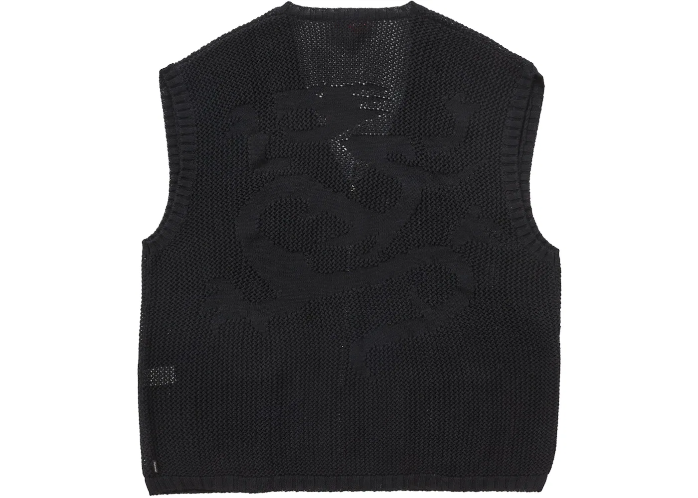 Мужской жилет на молнии с принтом дракона Supreme Dragon Zip Up, черный — фото 2