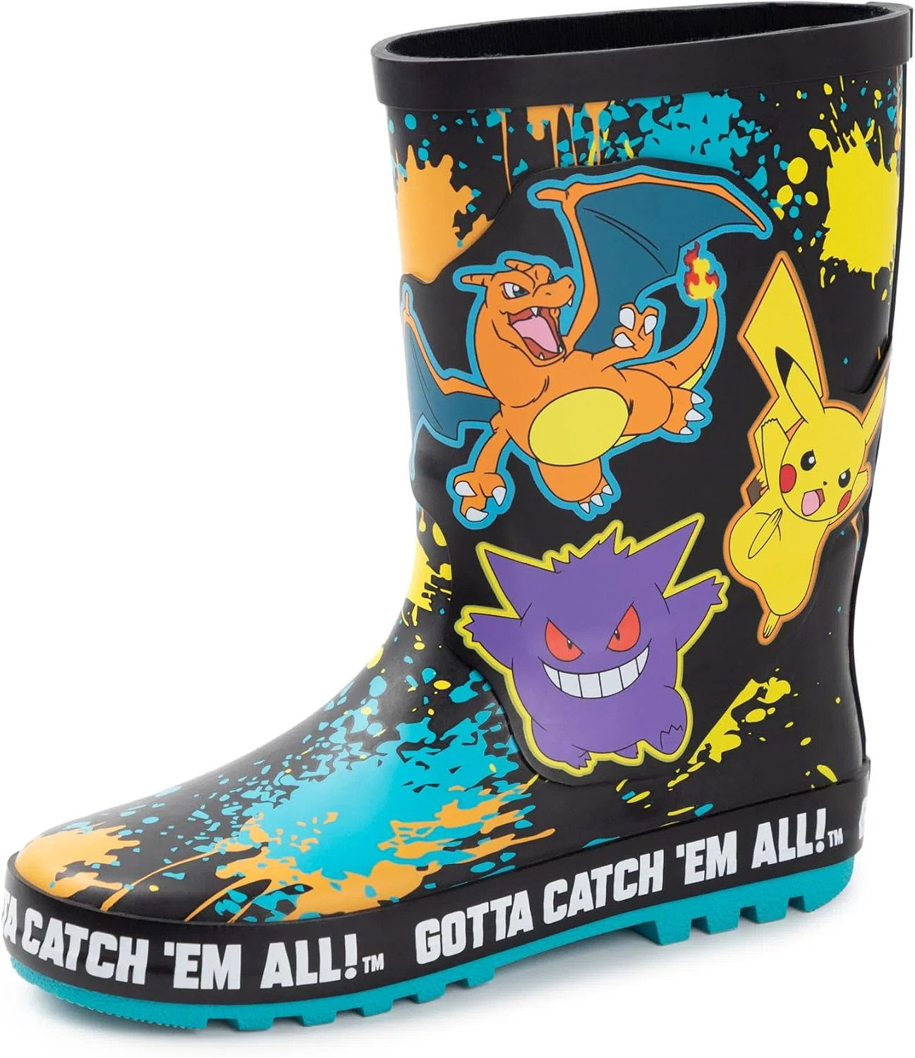 Детские ботинки для мальчиков с принтом Pokémon Charizard Pikachu Gengar Pokémon, Multicoloured