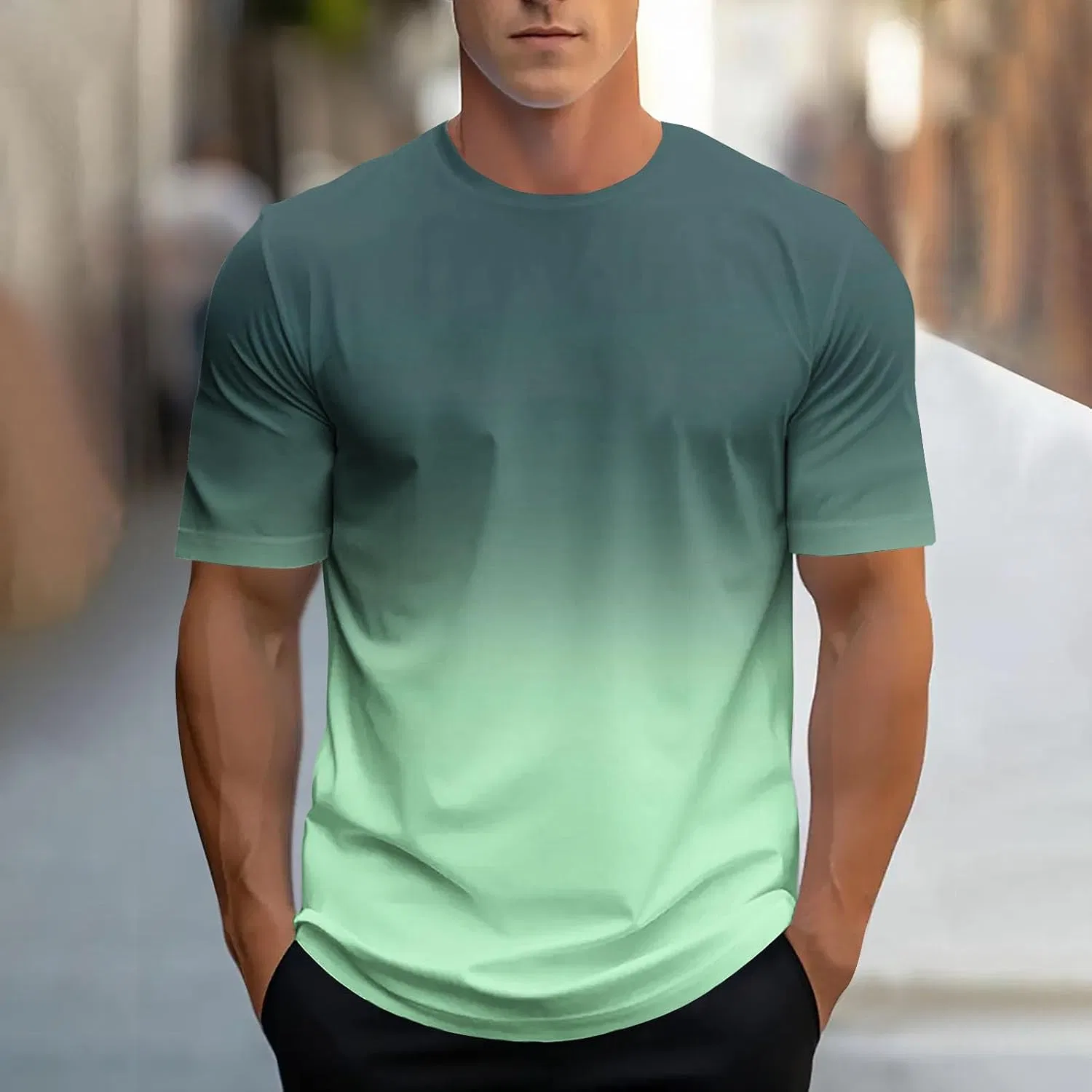 Мужская футболка с градиентом Gradient T Shirt, Mint Green — фото 2