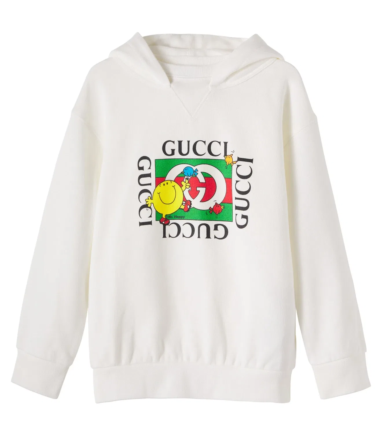 Худи с капюшоном хлопковое Mr. Men Little Miss Gucci Kids, белый