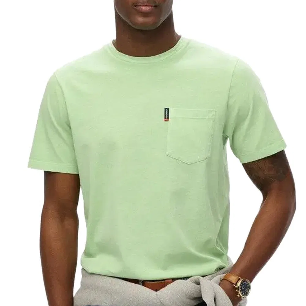 Мужская хлопковая футболка Superdry Classic Essential, Цвет Grun
