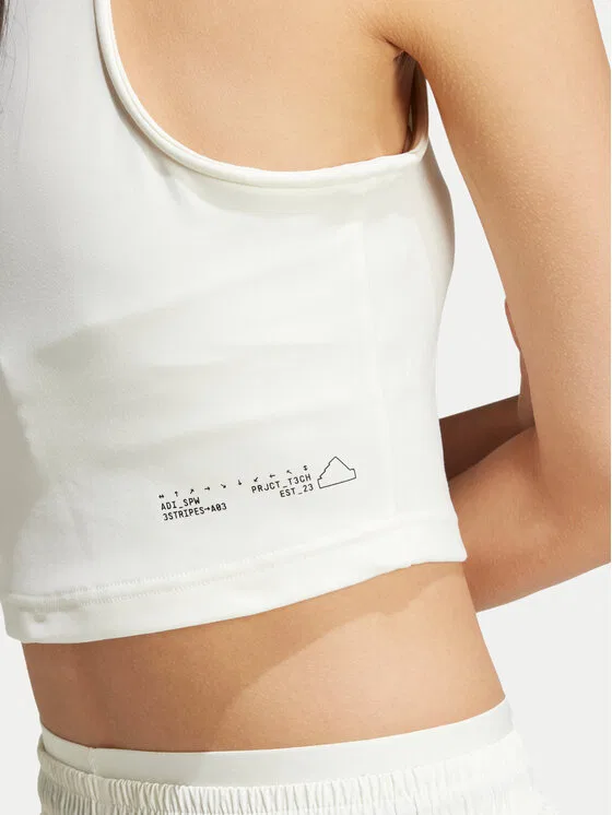 Топ slim fit City Escape Adidas, белый — фото 4