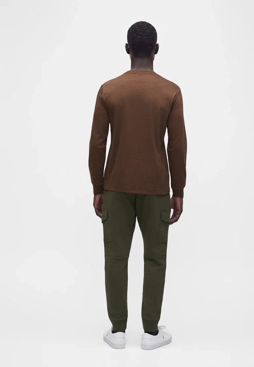 Облегающая футболка из мягкого хлопка с длинными рукавами Polo Ralph Lauren, Nutmeg Brown Heather — фото 3