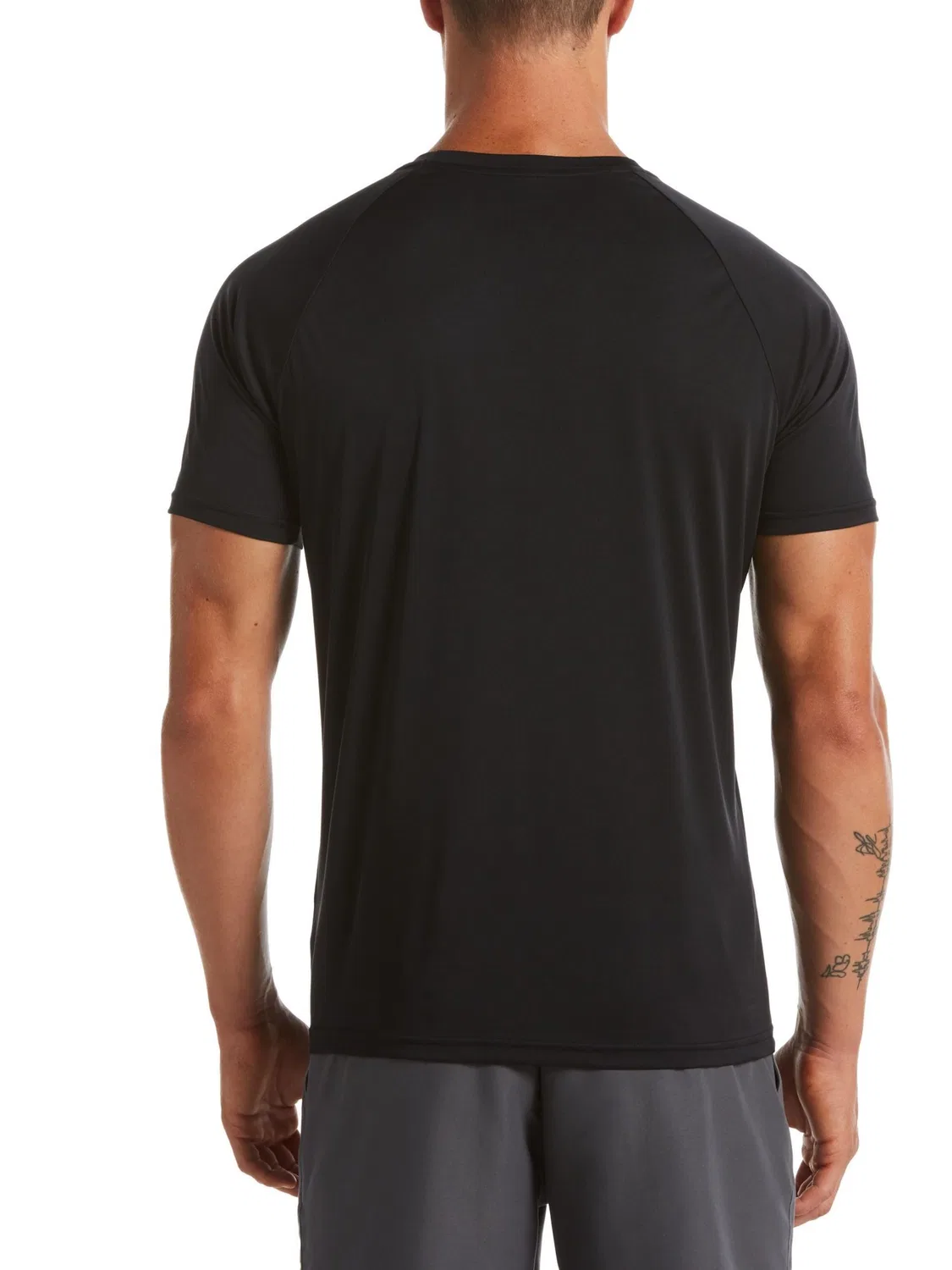 Рашгард Nike Black Short Sleeve Hydroguard Sun Safe, черный — фото 2