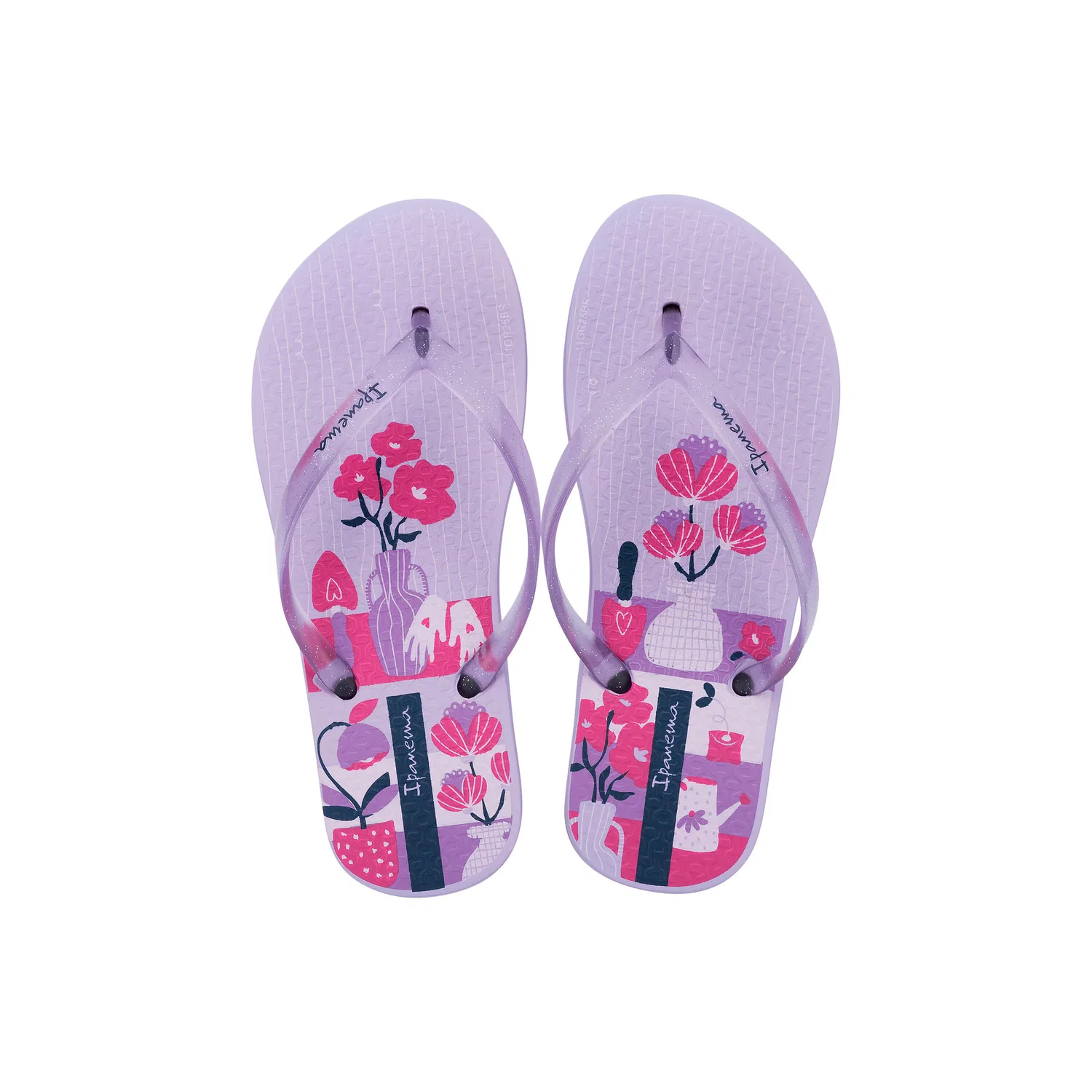 Детские вьетнамки для девочек с принтом Temas Girls Kids Ipanema, Violett — фото 3