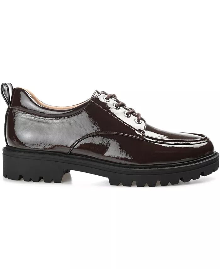 Женские оксфорды Zina Lace Up Lug Sole Journee Collection, коричневый — фото 2