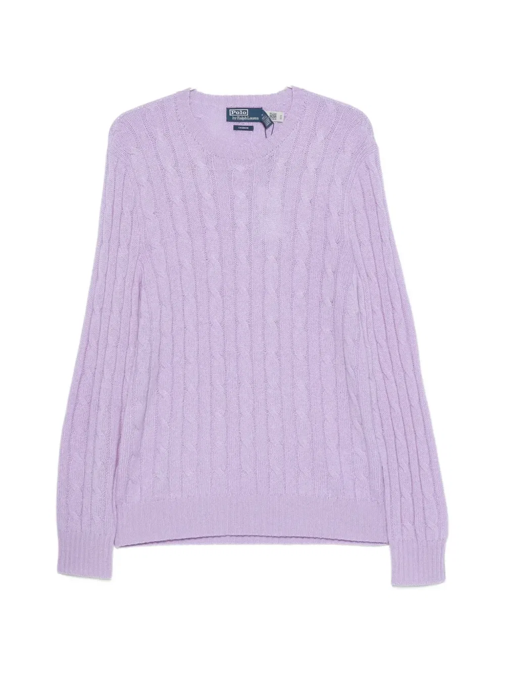 Вязаный свитер с косами Polo Ralph Lauren, фиолетовый