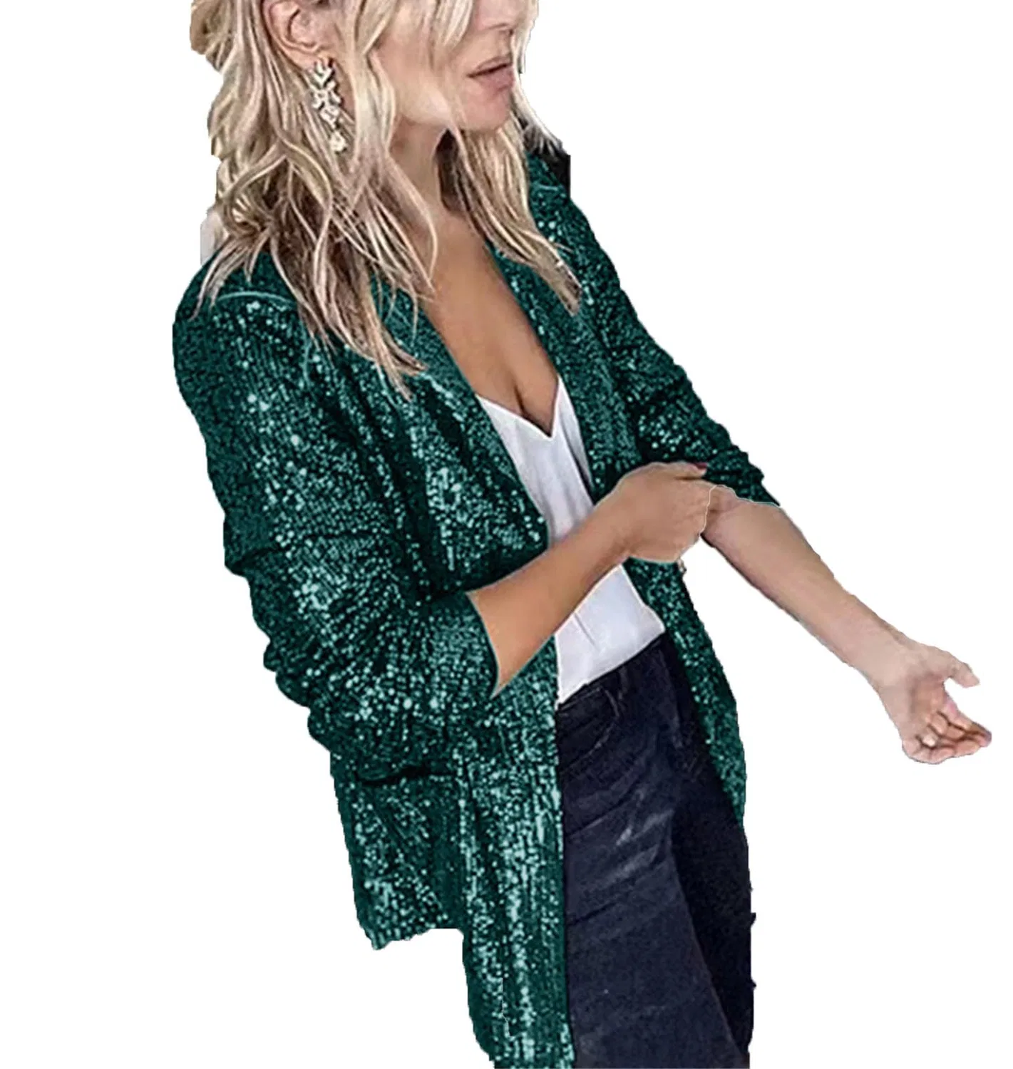 Женский пиджак с блестками Sparkly Sequin Blazer, 76