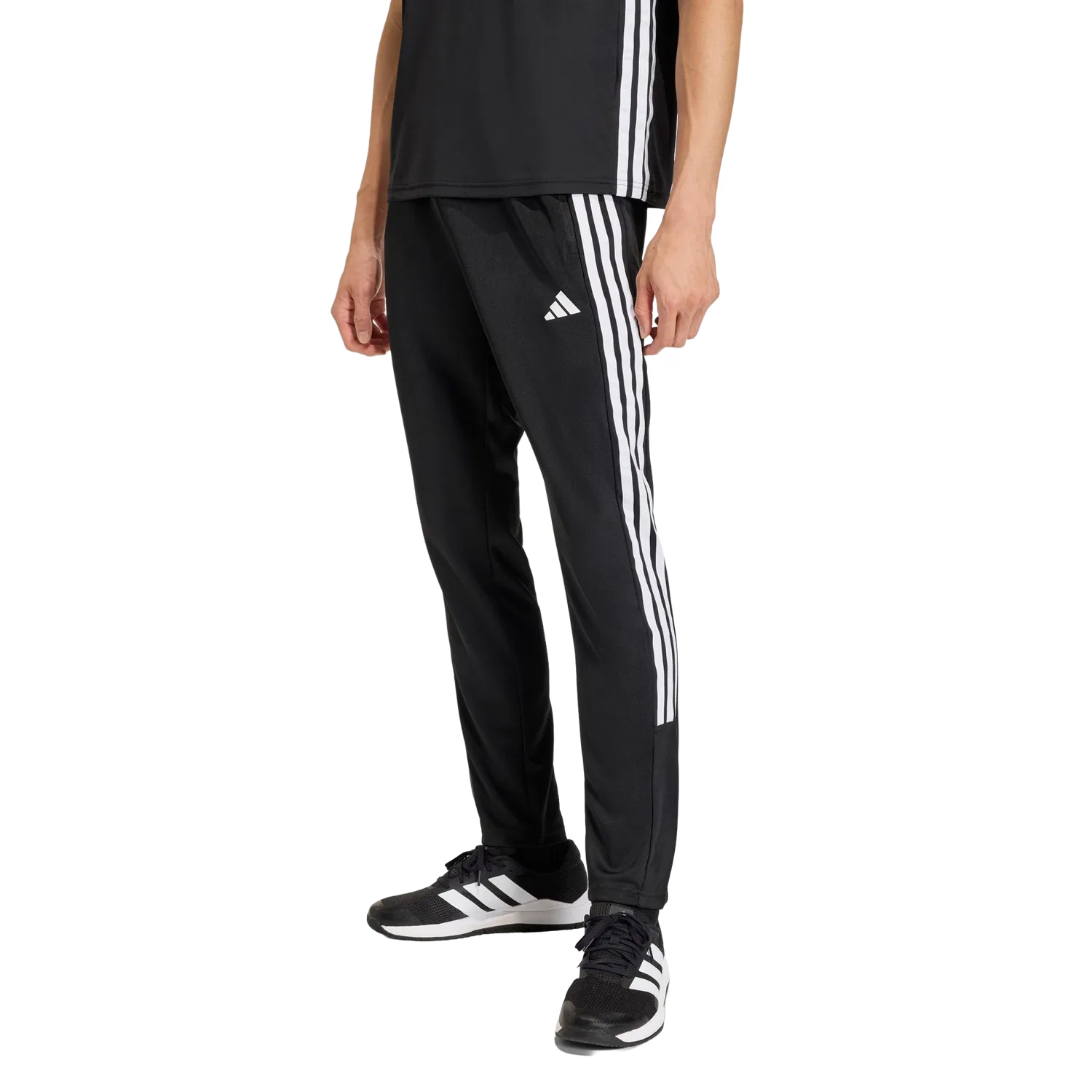 Мужские спортивные штаны с тремя полосками Adidas, черный — фото 2