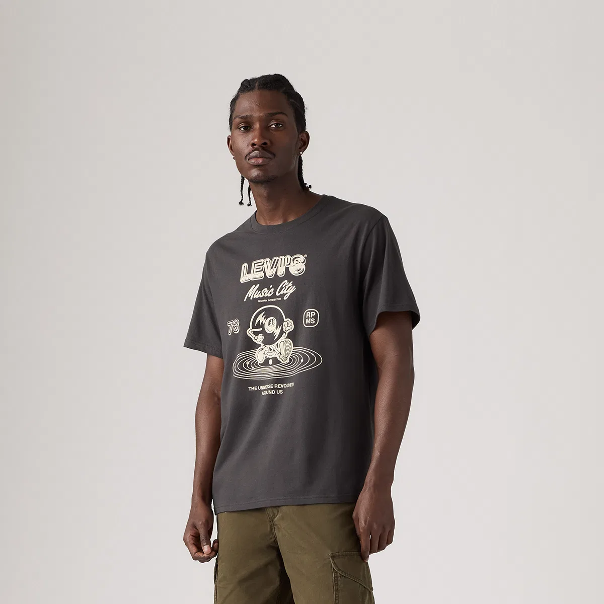 Футболка детская Black Crew Neck Moderate Levis, Black — фото 4
