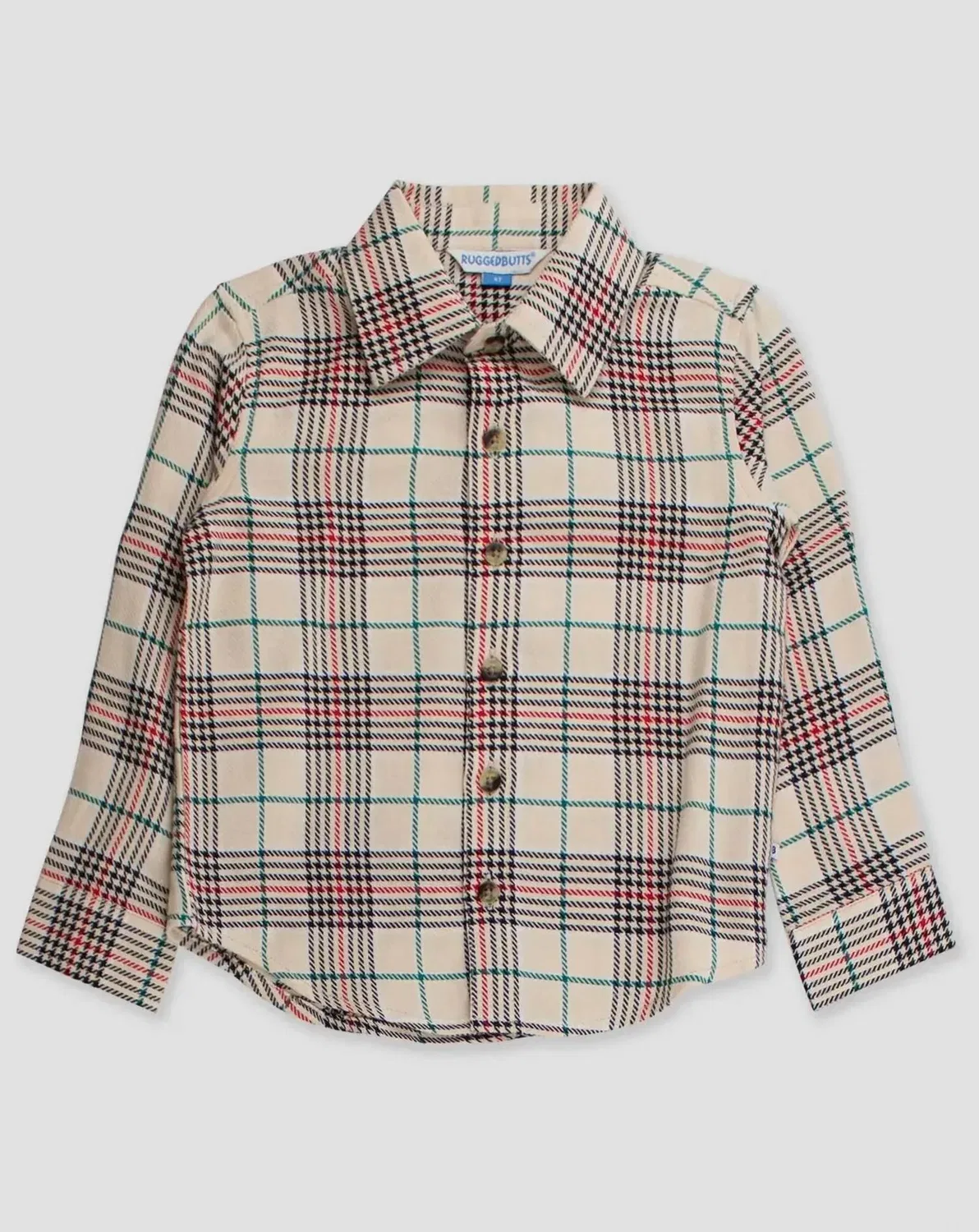 Детская рубашка с длинным рукавом в клетку Tannen Plaid RuffleButts, Tannen Plaid