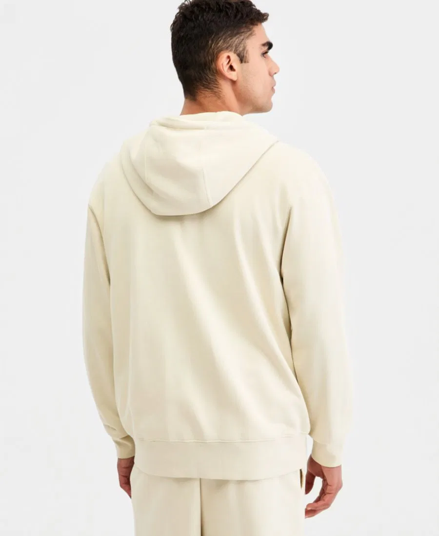 Худи Nike Sportswear Club French Terry с полной застежкой-молнией, Obsidian/Light Khaki — фото 4