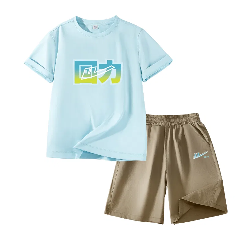 Детский спортивный комплект с длинным рукавом Light Blue/H Blue Green Label-Khaki/H Gradient Blue K WARRIOR