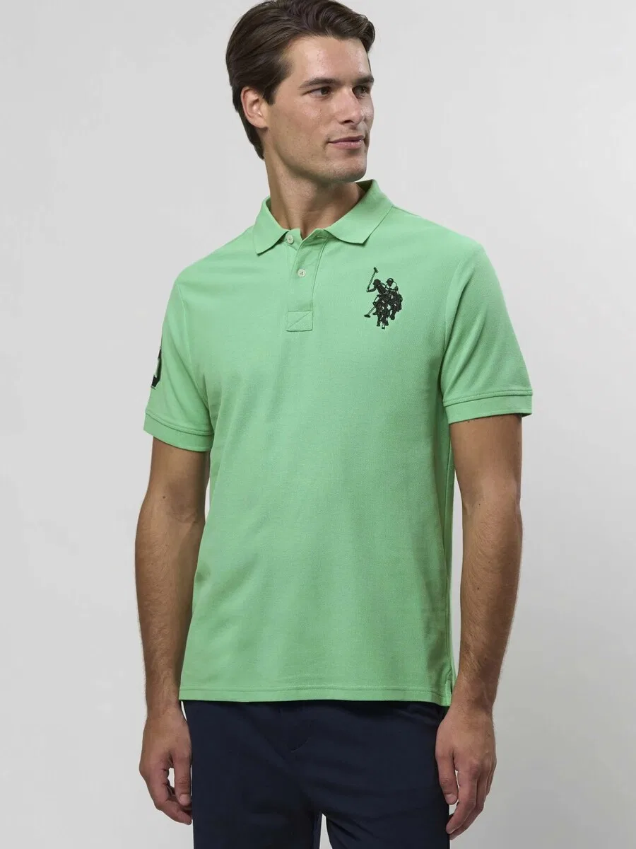 Рубашка на пуговицах стандартного кроя 'UMALFREDO' мятного цвета U.S. Polo Assn. — фото 3