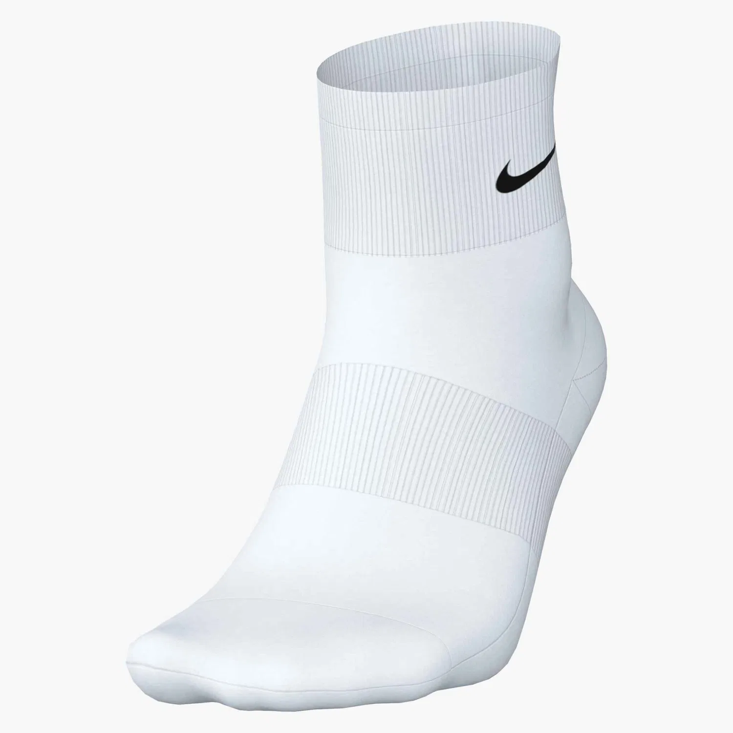 Мужские спортивные носки с влагоотводящей технологией Nike, White/Black — фото 3