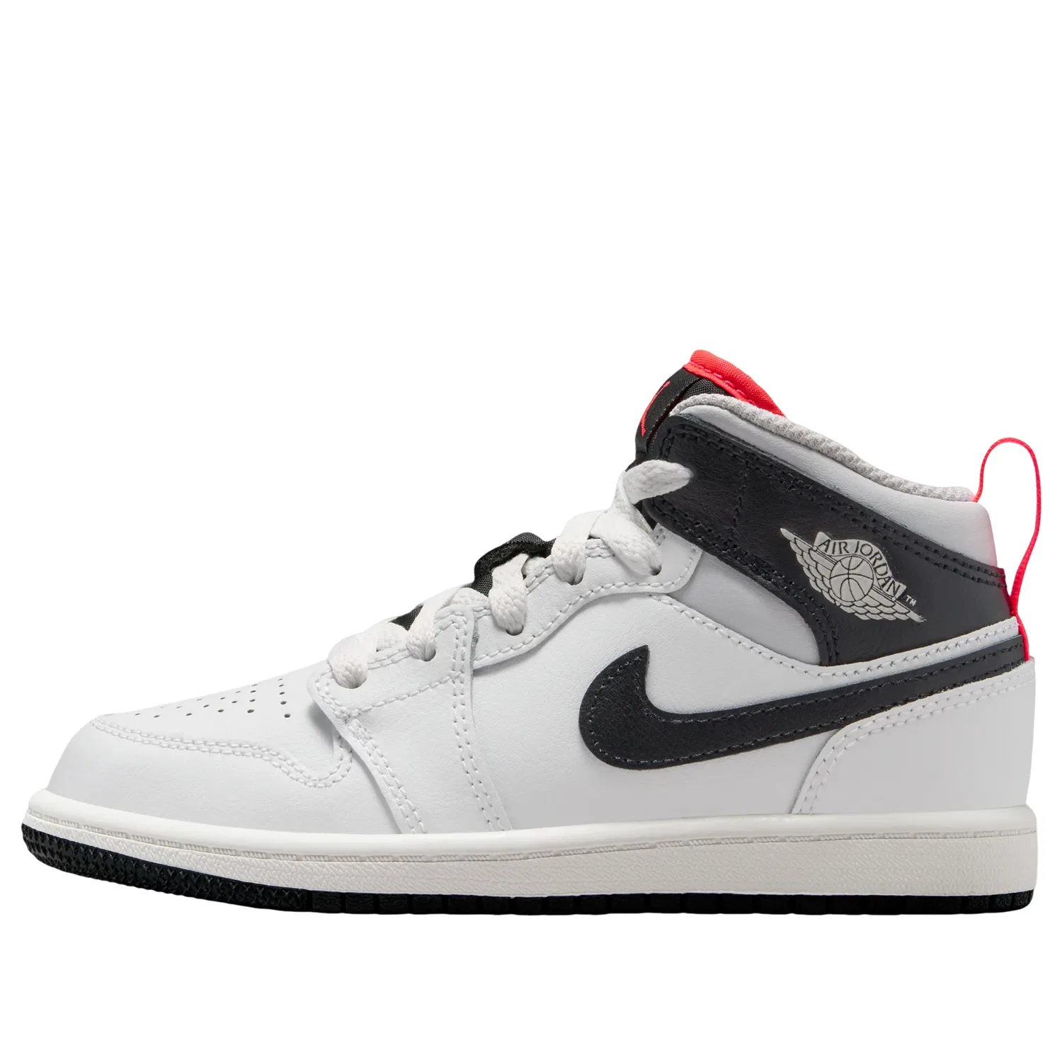 Кроссовки Jordan 1 Mid 'Summit White Infrared Black' DQ8424-109, белый