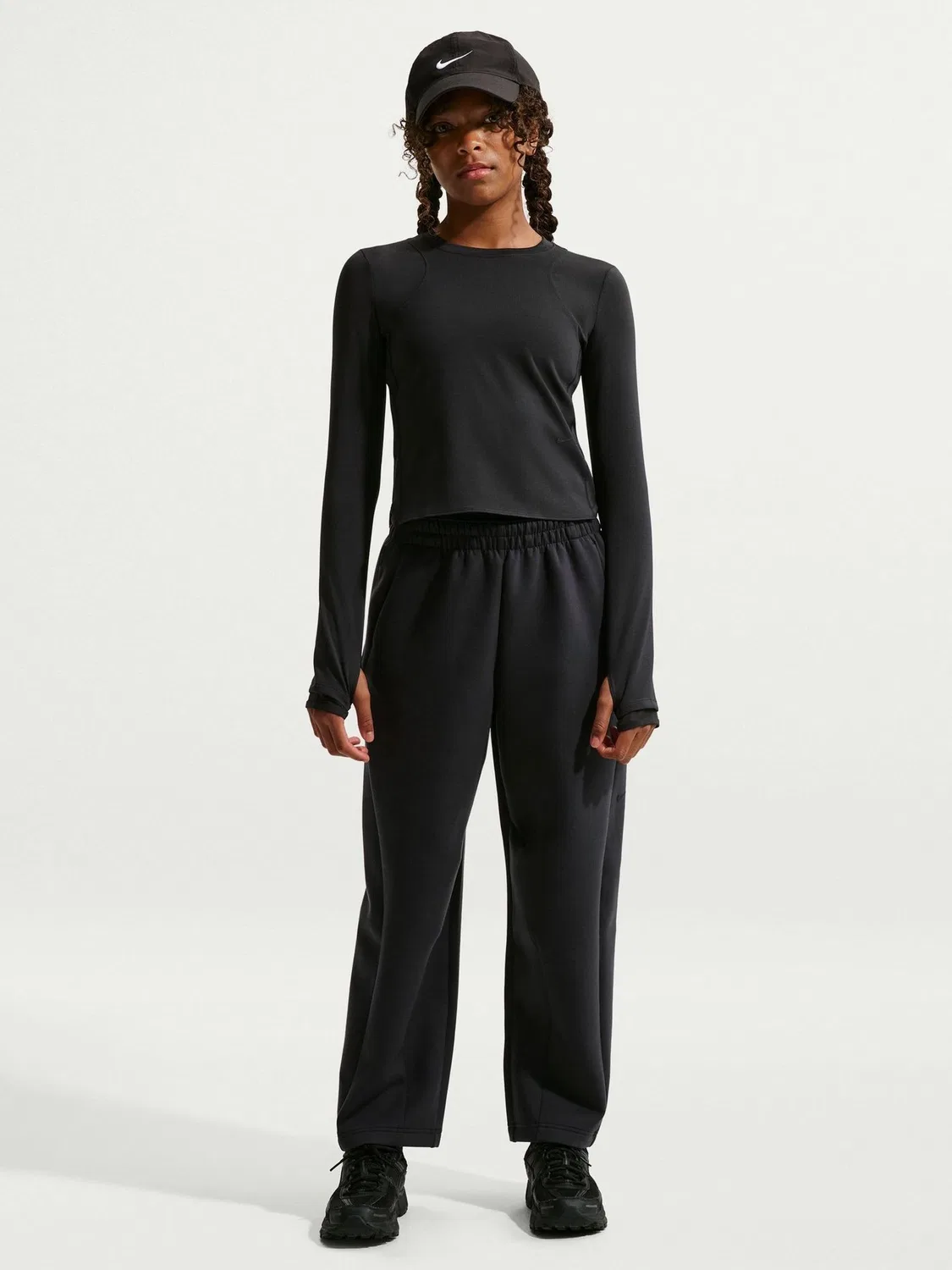 Футболка с длинным рукавом Dri-FIT Knit Nike, черный