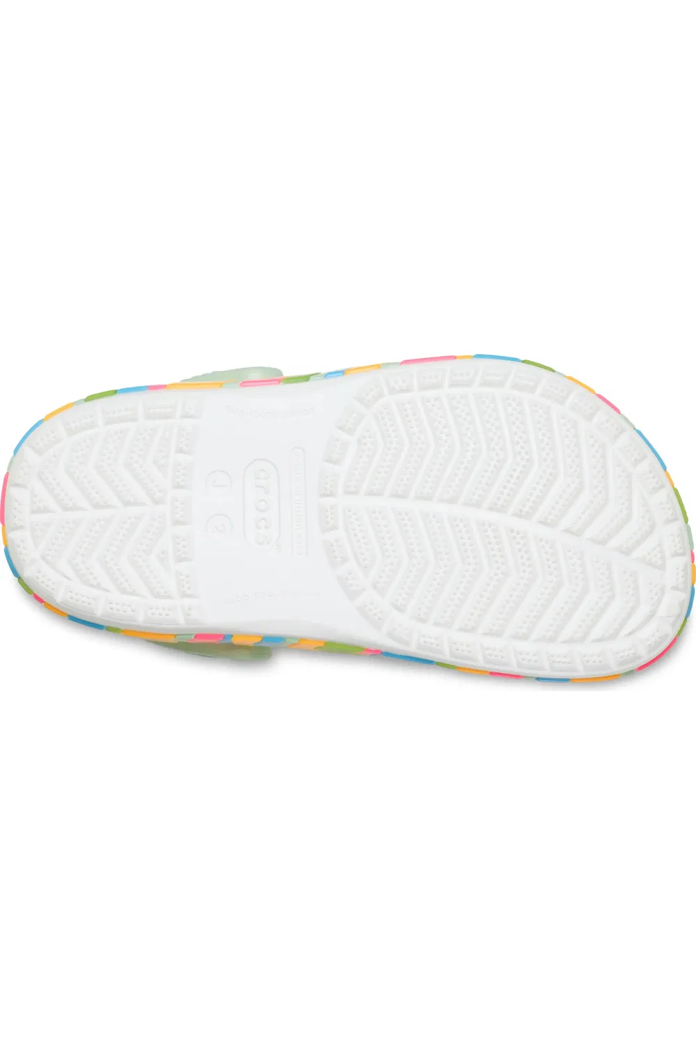 Детские сабо шевронные полосы Chevron Band Clog Crocs, White/Multi — фото 4