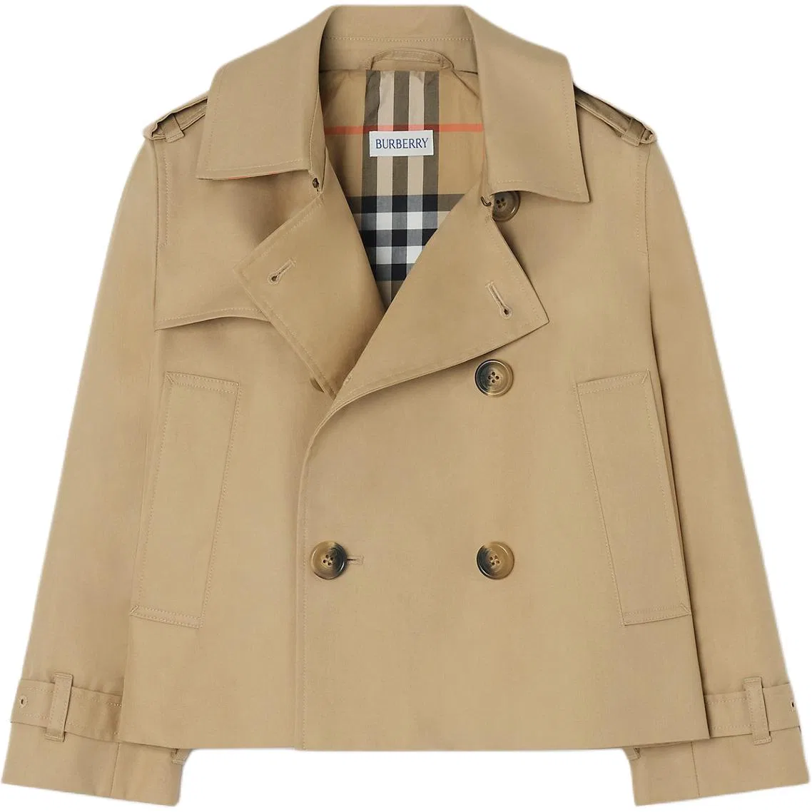 Детский топ с отложным воротником Burberry, Sandy Beige