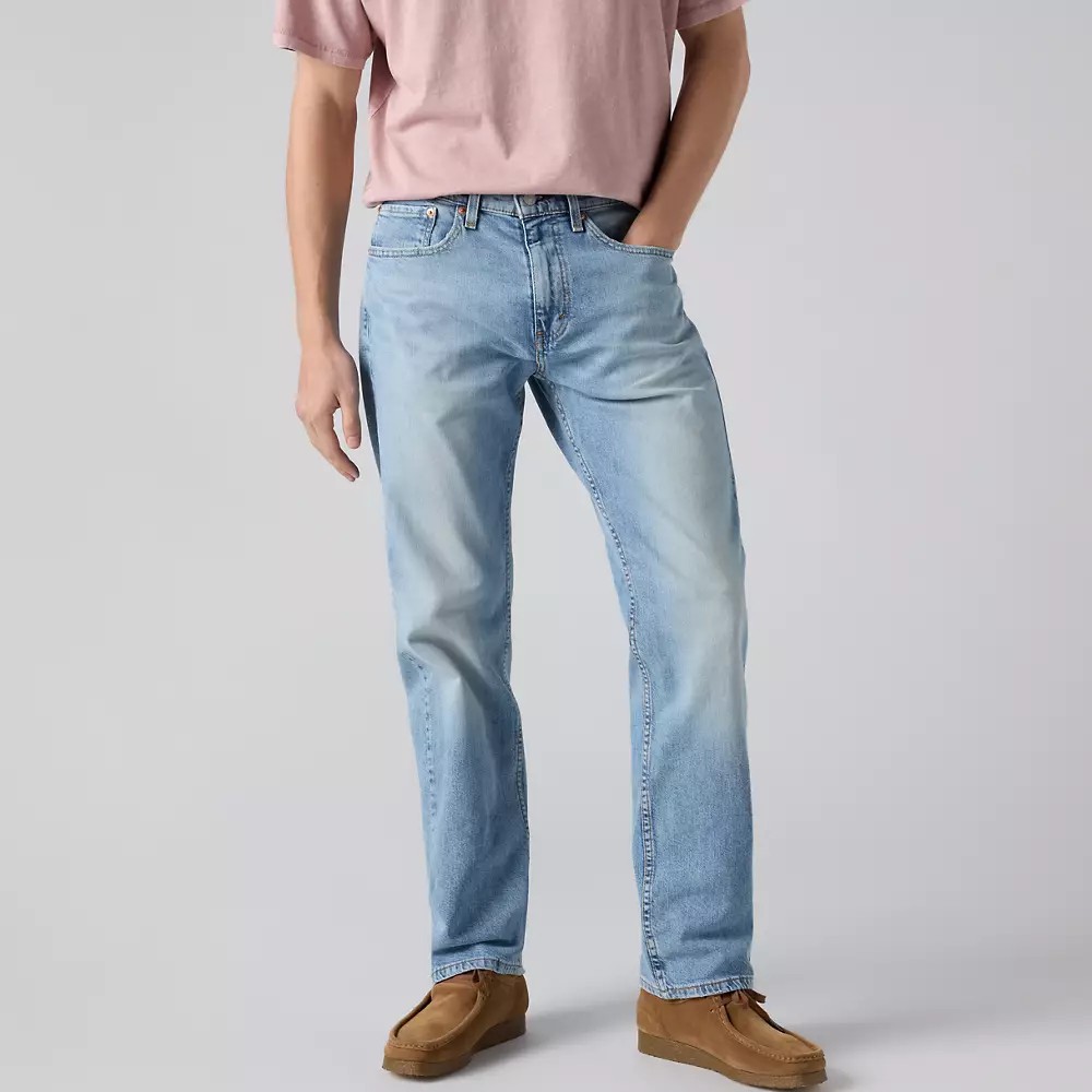 Мужские джинсы Levi's 505 Regular Fit, светло-голубой деним средней степени выцветания
