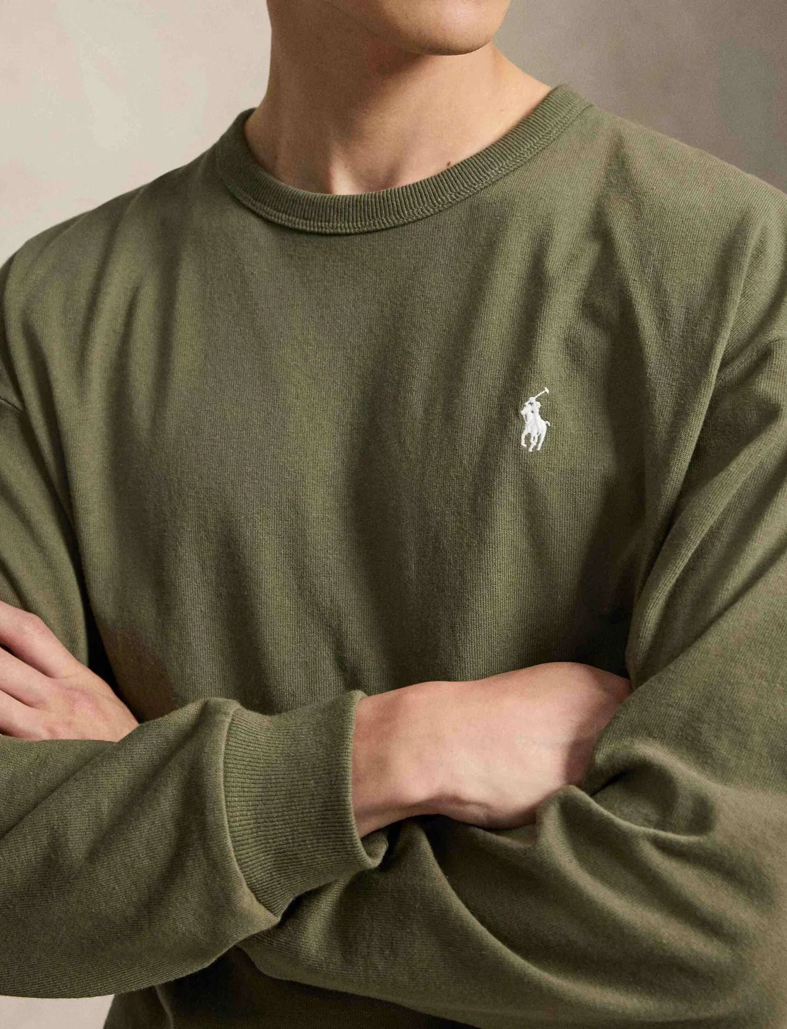 Толстовка Relaxed Fit Polo Ralph Lauren, Verde Oliva — фото 4