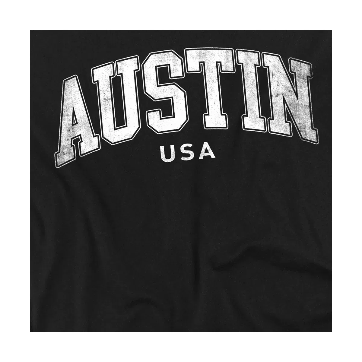 Детская футболка для мальчиков с принтом Austin City Arched LOGOVISION, Black — фото 3