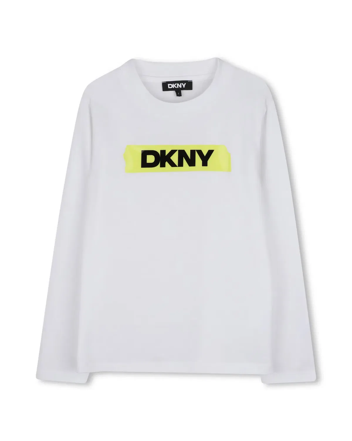 Детская футболка с длинным рукавом с принтом DKNY, Blanco