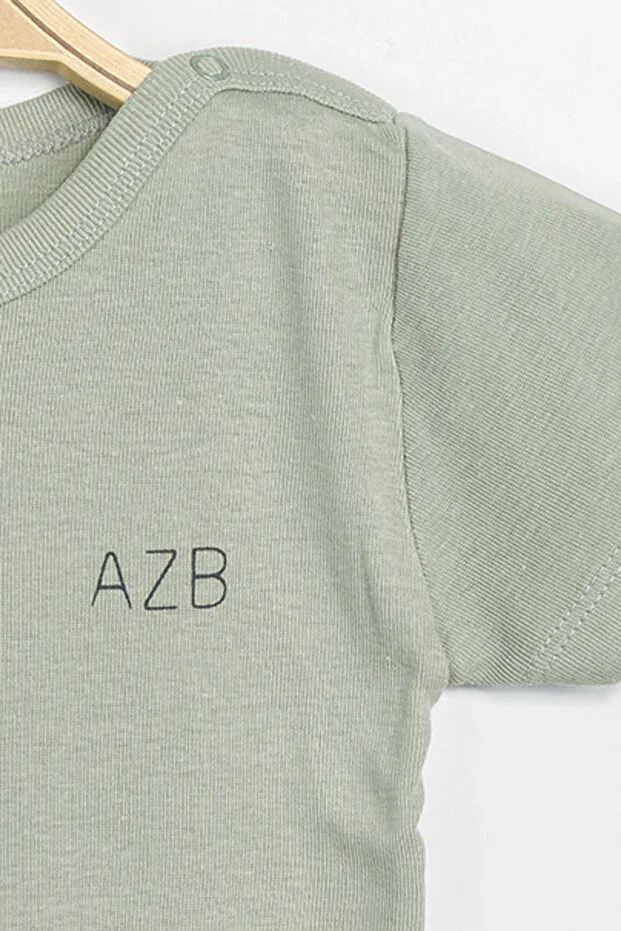 Детское боди-комбинезон для новорожденных хлопковый Basics Aziz Bebe, A.Yesil — фото 3