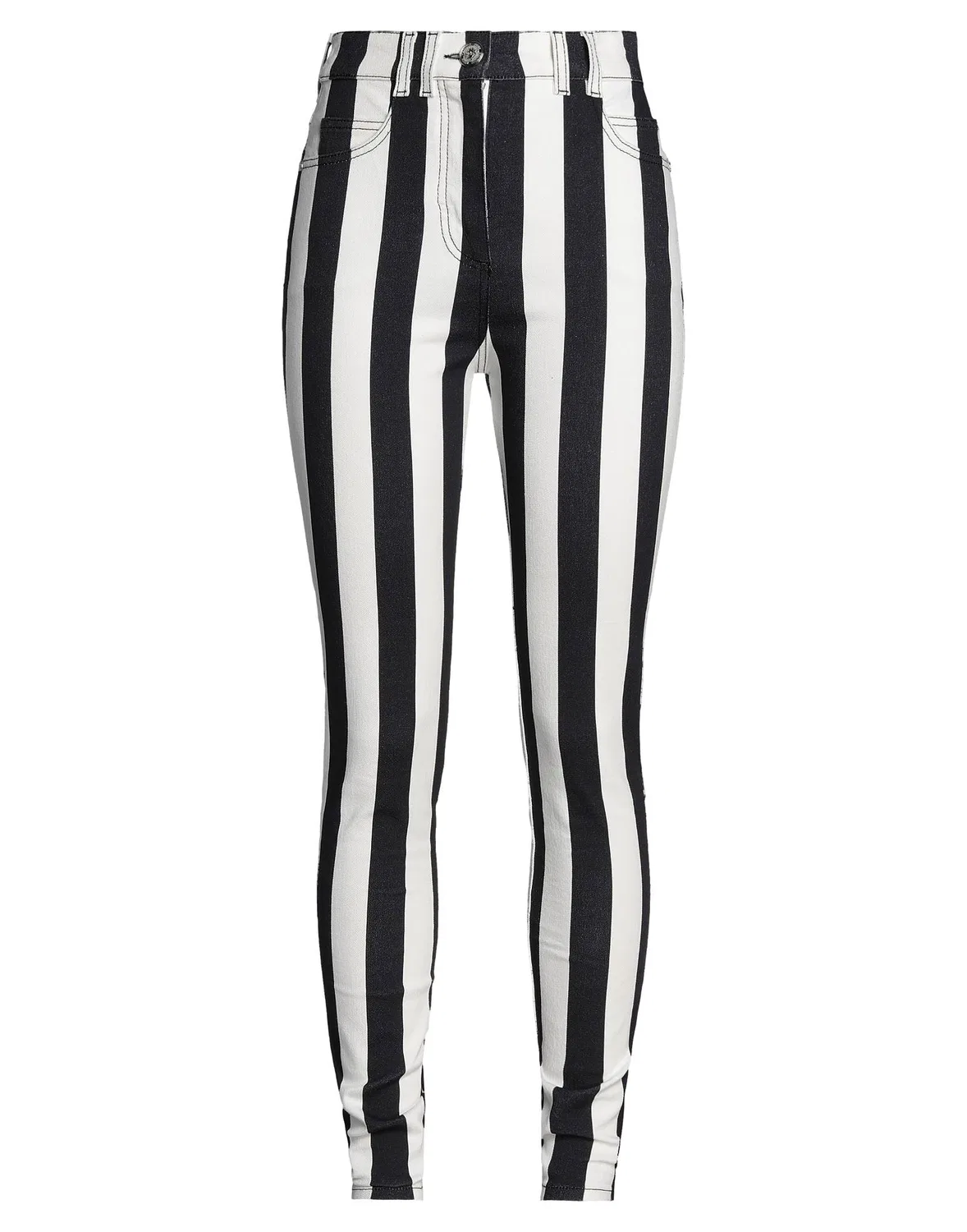 Женские джинсы скинни с высокой талией Balmain, черный