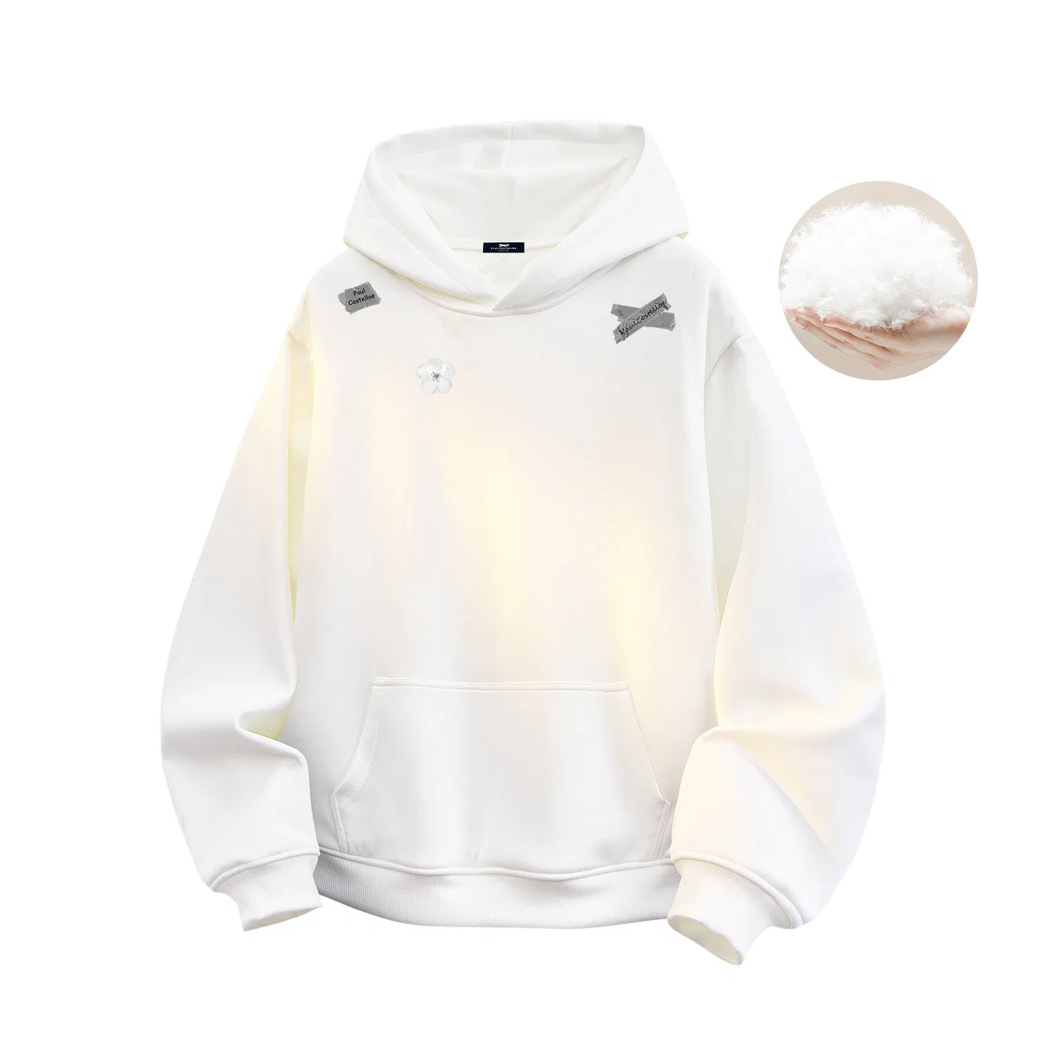 Детский пуховик унисекс с капюшоном White 90% White Duck Down Paul Costelloe