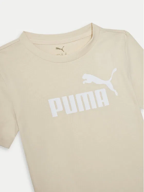 Футболка regular fit Ess No. 1 Logo Puma, бежевый — фото 3
