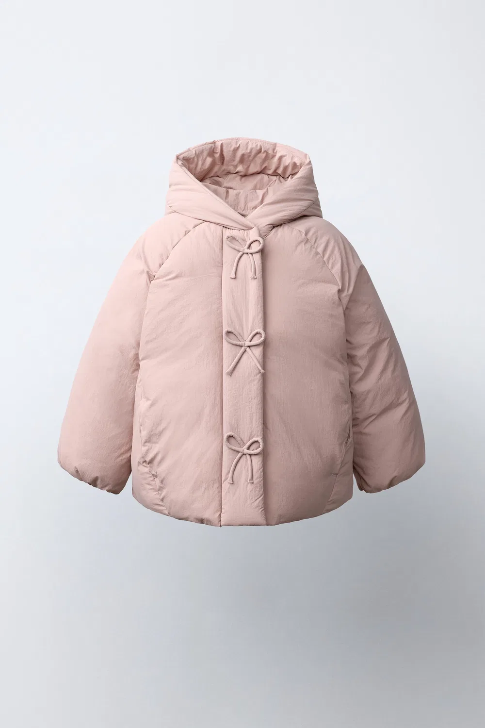 Водоотталкивающая пуховая куртка с дугой ZARA, Pink