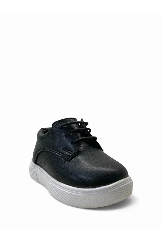 Детские туфли для мальчиков с принтом Classic Shoes Tuğba Ortopedi, Black — фото 2