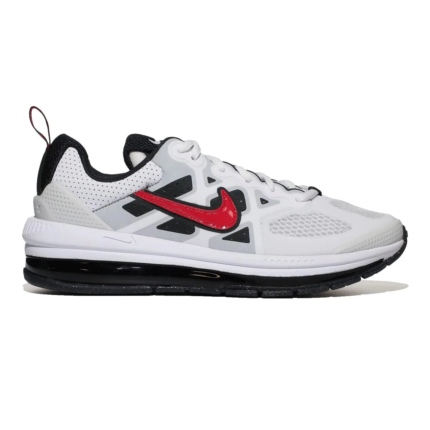 Детские спортивные кроссовки для мальчиков с шнуровкой Air Max Genome NIKE, White Black Photon Dust Very Berry — фото 4