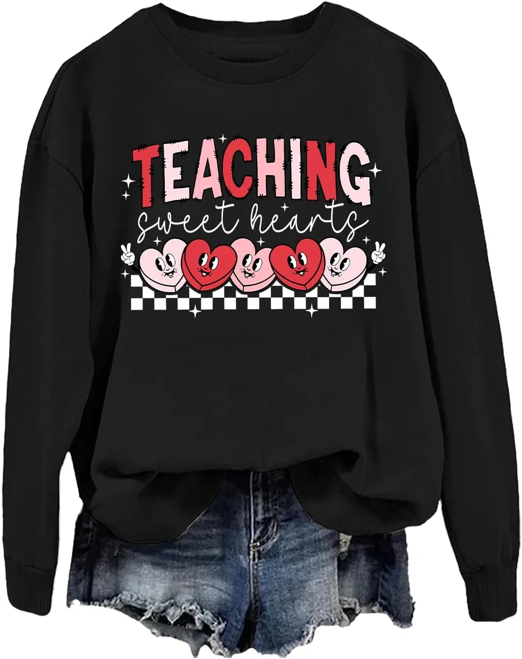 Мужской свитшот с принтом Teaching Sweethearts, чёрный