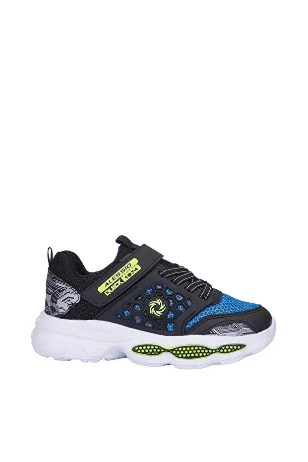 Детские кроссовки для девочек с ортопедической стелькой Arzen Bebe, Black-Blue — фото 2