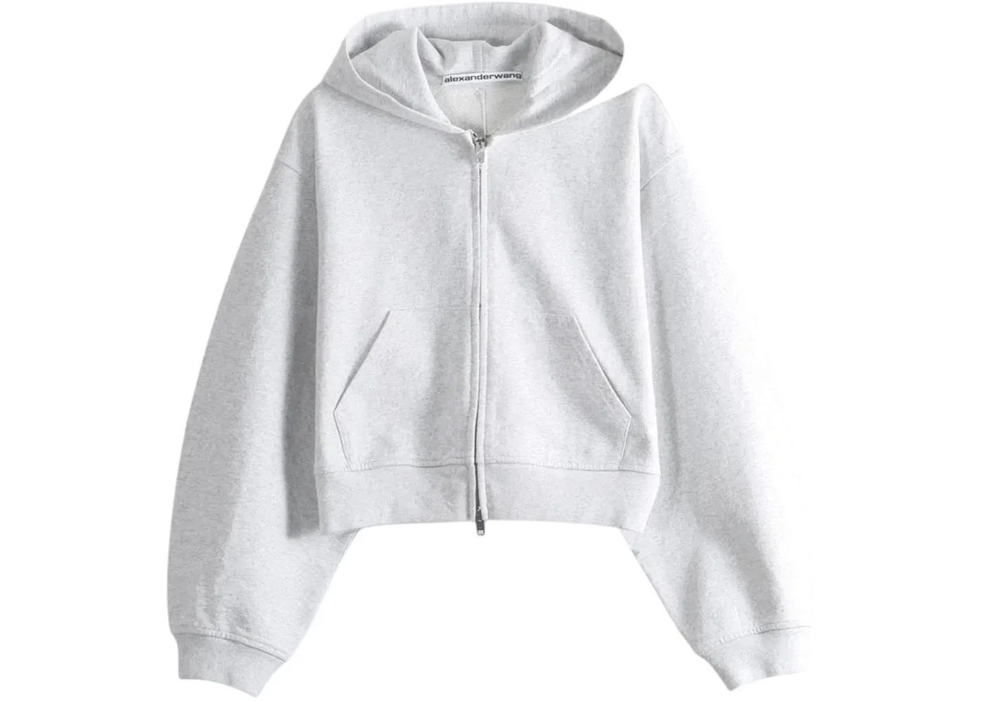 Женская худи с принтом Alexander Wang, Light Heather Grey