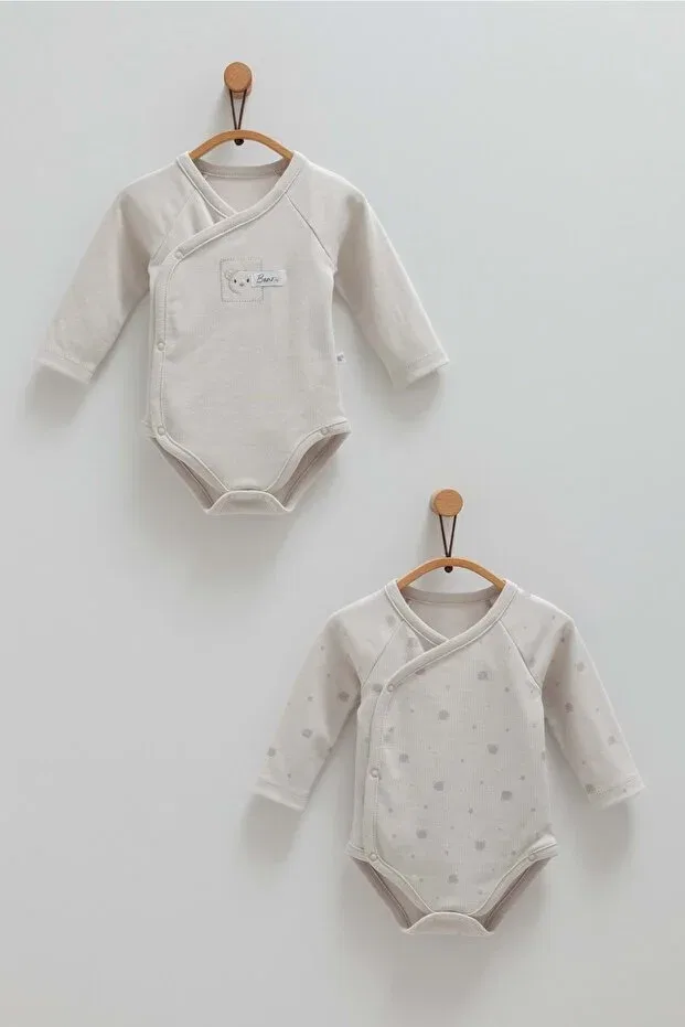 Детское боди-конверт с длинным рукавом Caramell, Gray