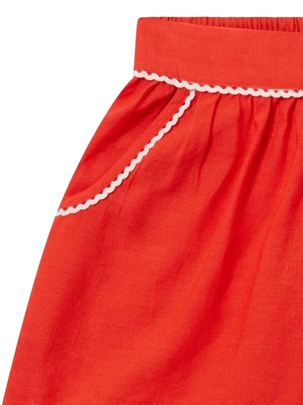Шорты из шитья с фестончатым краем Stella McCartney Kids, красный — фото 3