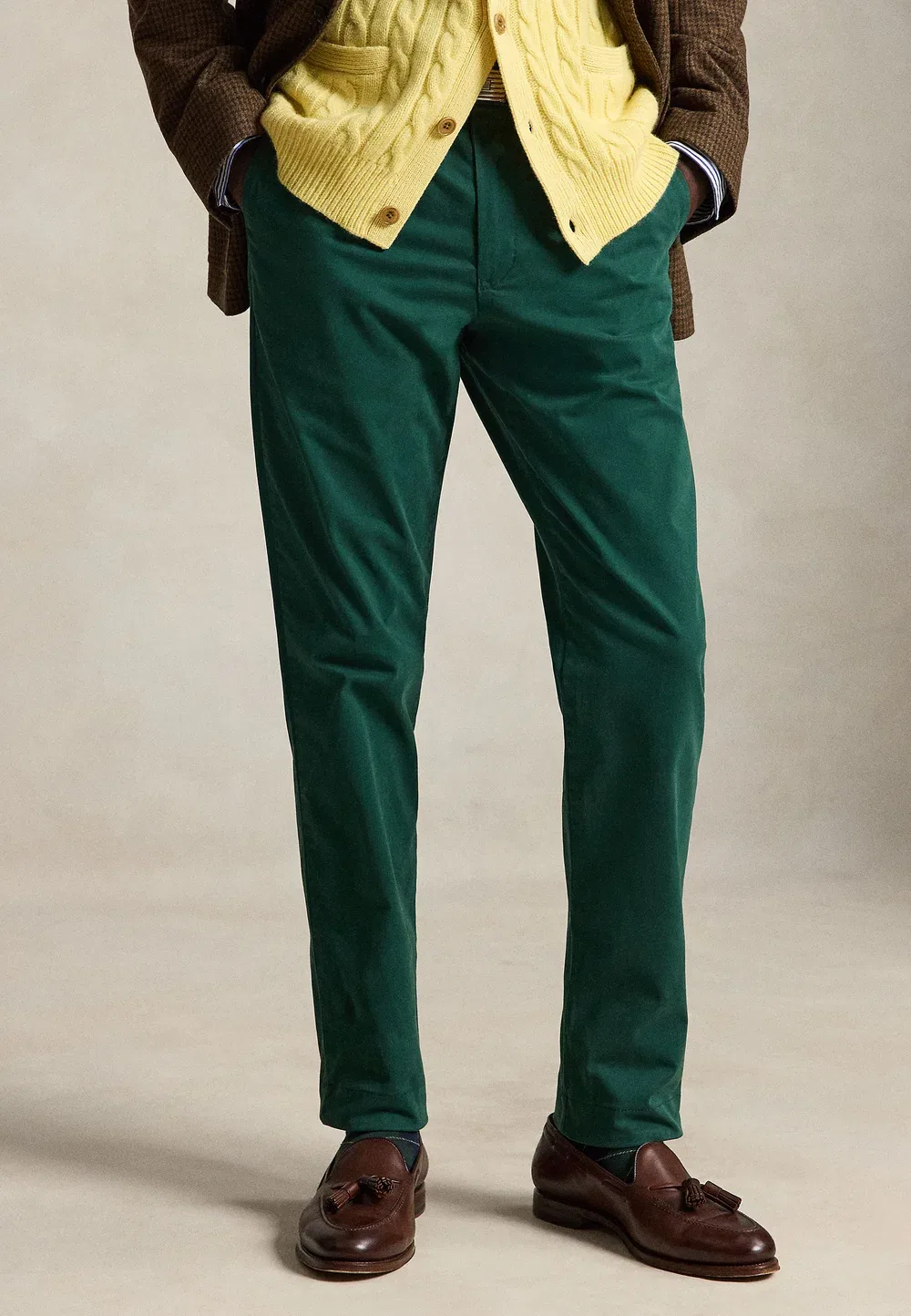Атласные брюки узкого кроя Jarrett - брюки чинос Polo Ralph Lauren, Moss Agate