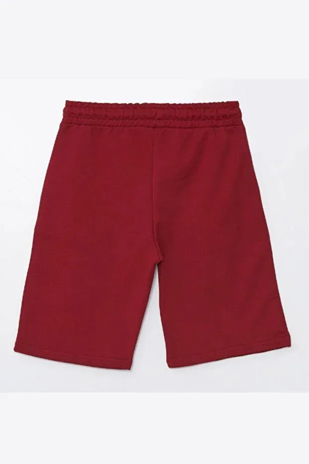 Детские шорты для мальчиков с принтом Chandraswear, Burgundy — фото 2