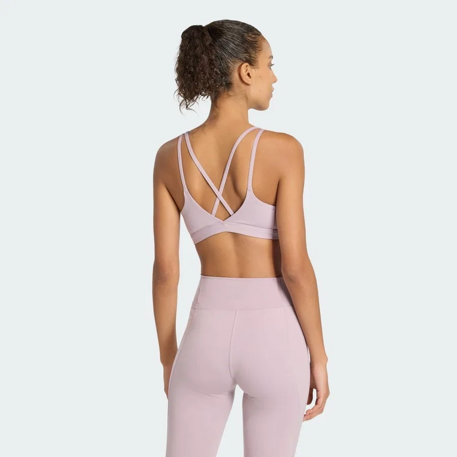 Спортивный бюстгальтер средней поддержки All Me Essentials Medium Support Bra adidas, Фиолетовый — фото 2