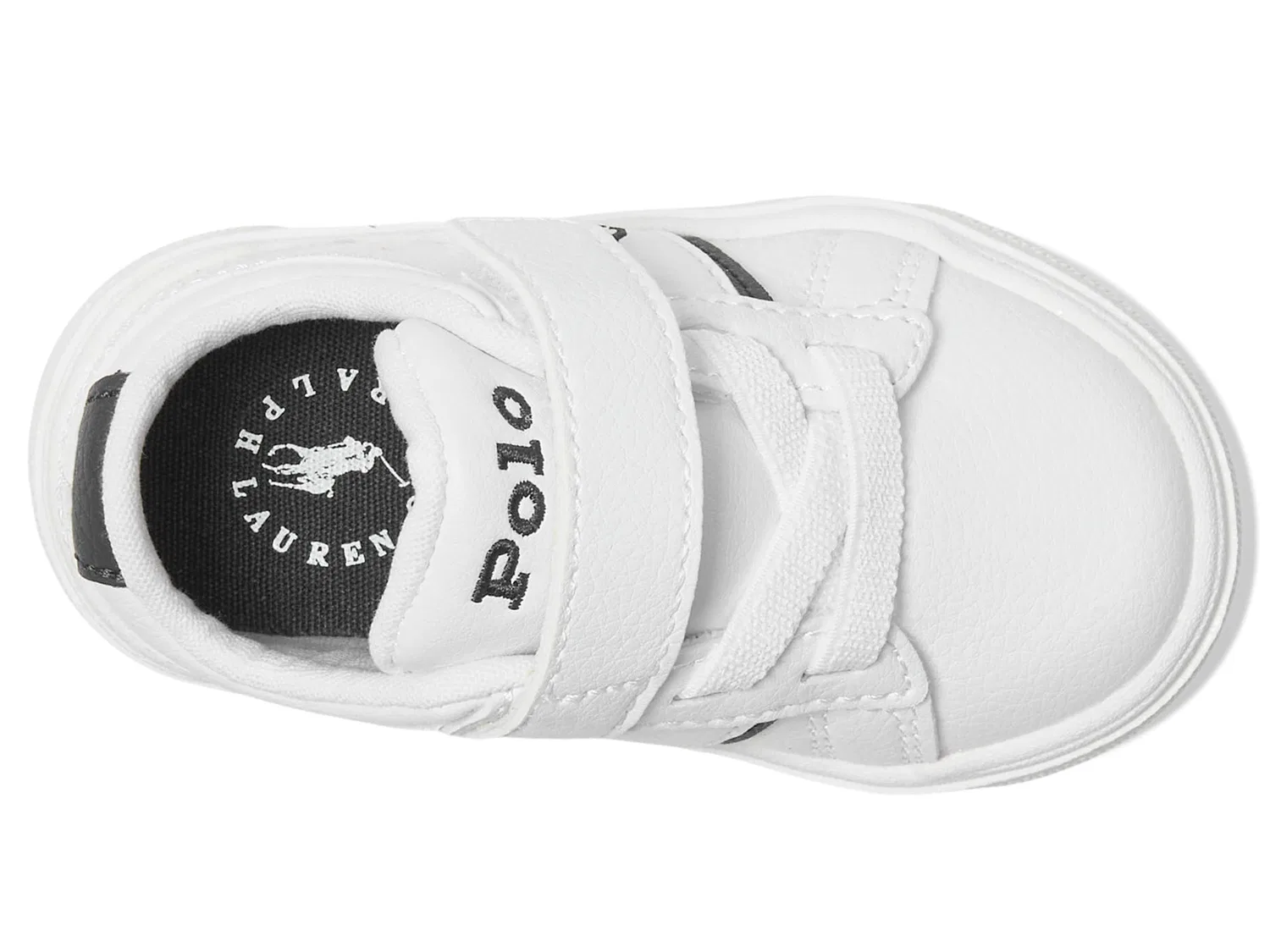 Детские кроссовки для девочек со шнуровкой Frazier Ps POLO RALPH LAUREN, White Navy Blue — фото 2