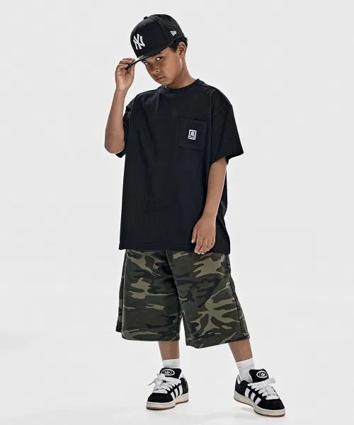Детская футболка оверсайз с карманом Giant Fit Pocket T-Shirt TAKEASY KIDS, Black — фото 4